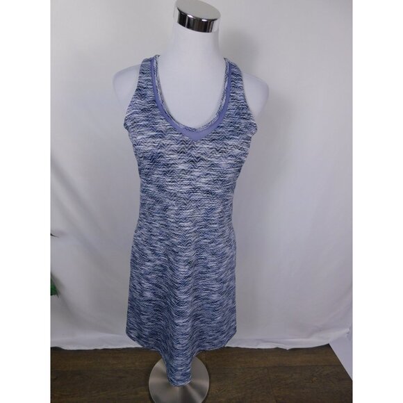 SALE MPG Athletic Dress Womens Small Blue White Space Dye Racerback Tank Activew - Picture 1 of 14